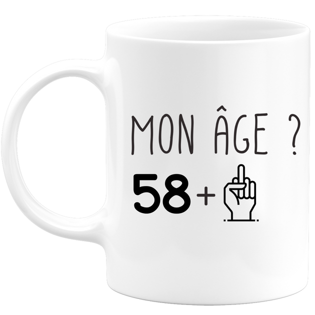 quotedazur - Mug Idée Cadeau 59 ans Homme Femme - Cadeau Anniversaire