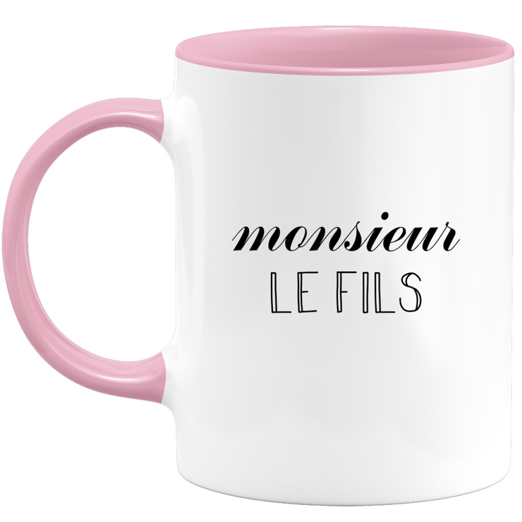 quotedazur - Mug Monsieur Le Fils Idéal pour Cadeau Famille, Anniversaire, Noël