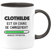 quotedazur - Mug Clothilde Est En Cours De Chargement Veuillez Patienter - Cadeau Clothilde Prénom Femme Personnalisé - Cadeau Annniversaire Noël Adolescent Collègue