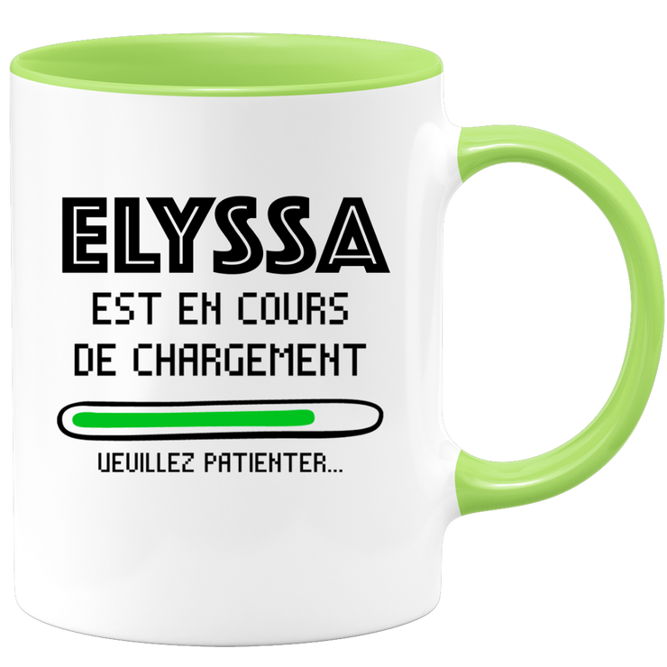 quotedazur - Mug Elyssa Est En Cours De Chargement Veuillez Patienter - Cadeau Elyssa Prénom Femme Personnalisé - Cadeau Annniversaire Noël Adolescent Collègue