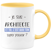 Super power architect mug - ideal funny humor woman architect gift for birthday