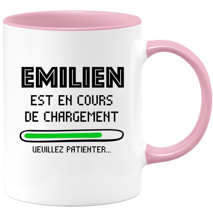 quotedazur - Mug Emilien Est En Cours De Chargement Veuillez Patienter - Cadeau Emilien Prénom Homme Personnalisé - Cadeau Annniversaire Noël Adolescent Collègue