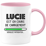 Mug Lucie Is Loading Please Wait - Gift Lucie First Name Woman Personalized