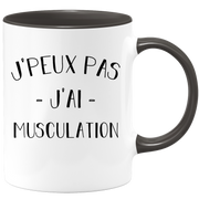 quotedazur - Mug Je Peux Pas J'ai Musculation - Cadeau Humour Sport - Idée Cadeau Original - Tasse Musculation - Idéal Pour Anniversaire Ou Noël