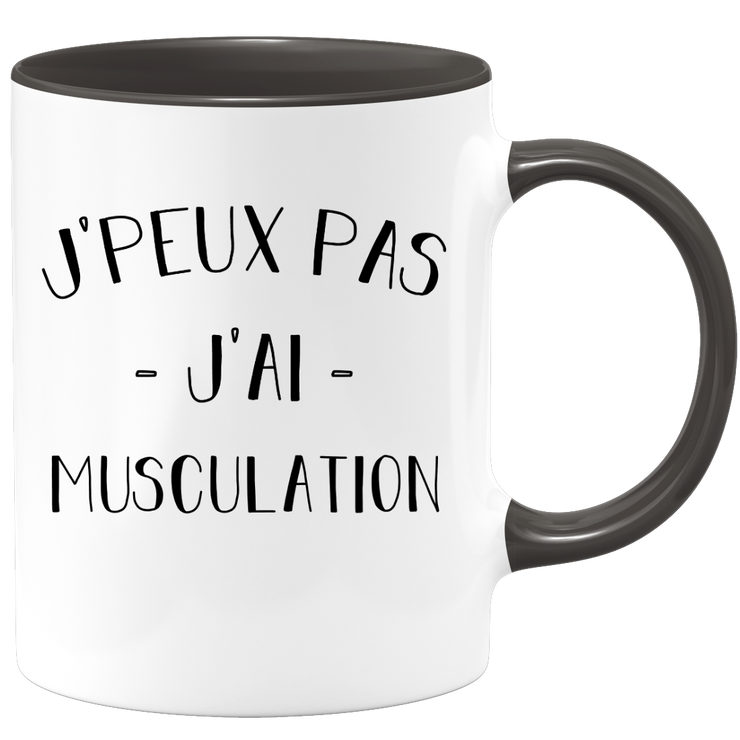 quotedazur - Mug Je Peux Pas J'ai Musculation - Cadeau Humour Sport - Idée Cadeau Original - Tasse Musculation - Idéal Pour Anniversaire Ou Noël