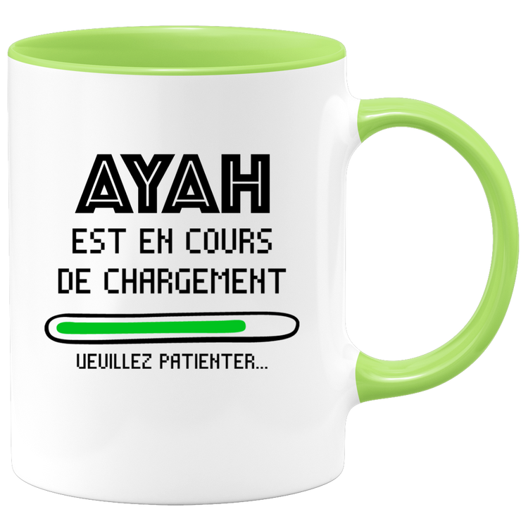 quotedazur - Mug Ayah Est En Cours De Chargement Veuillez Patienter - Cadeau Ayah Prénom Femme Personnalisé - Cadeau Annniversaire Noël Adolescent Collègue