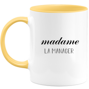 quotedazur - Mug Madame La Manager - Cadeau Pour Manager - Cadeau Personnalisé Pour Femme - Cadeau Original Anniversaire Ou Noël