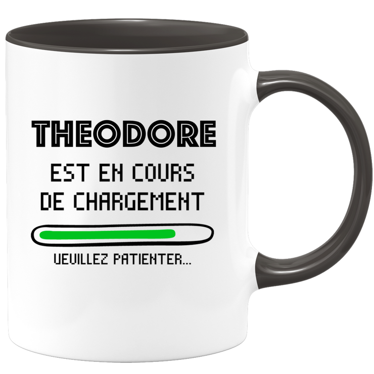 quotedazur - Mug Theodore Est En Cours De Chargement Veuillez Patienter - Cadeau Theodore Prénom Homme Personnalisé - Cadeau Annniversaire Noël Adolescent Collègue