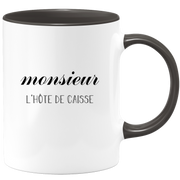 quotedazur - Mug Monsieur Le Hote de caisse - Cadeau Humour Métier Travail  - Idée Cadeau Hote de caisse Pot De Départ Chef Mutation - Tasse Cadeau Retraite Noël Au Bureau