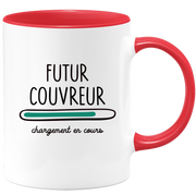 quotedazur - Mug Futur Couvreur Chargement En Cours - Cadeau Humour Métier Travail  - Idée Cadeau Couvreur Pot De Départ Chef Mutation - Tasse Cadeau Noël Bureau