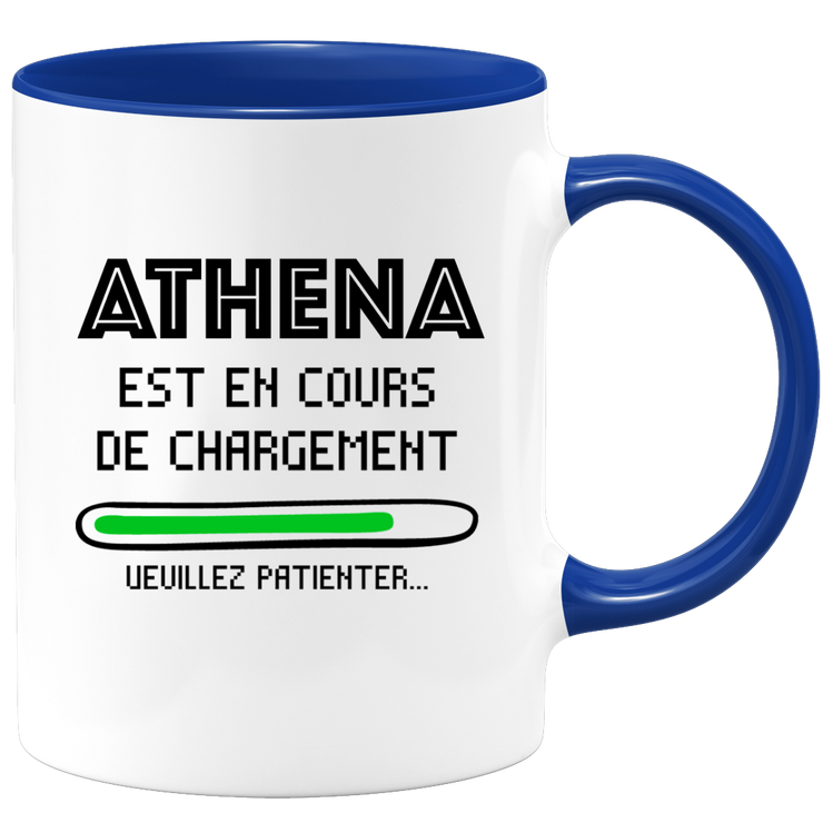 quotedazur - Mug Athena Est En Cours De Chargement Veuillez Patienter - Cadeau Athena Prénom Femme Personnalisé - Cadeau Annniversaire Noël Adolescent Collègue