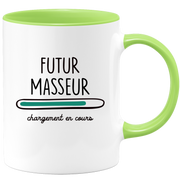 quotedazur - Mug Futur Masseur Chargement En Cours - Cadeau Humour Métier Travail  - Idée Cadeau Masseur Pot De Départ Chef Mutation - Tasse Cadeau Noël Bureau