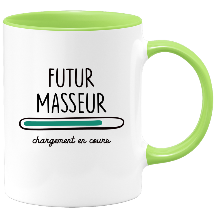 quotedazur - Mug Futur Masseur Chargement En Cours - Cadeau Humour Métier Travail  - Idée Cadeau Masseur Pot De Départ Chef Mutation - Tasse Cadeau Noël Bureau