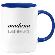 quotedazur - Mug Madame L'Aide Soignante - Cadeau Pour Aide soignante - Cadeau Personnalisé Pour Femme - Cadeau Original Anniversaire Ou Noël