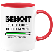 quotedazur - Mug Benoit Est En Cours De Chargement Veuillez Patienter - Cadeau Benoit Prénom Homme Personnalisé - Cadeau Annniversaire Noël Adolescent Collègue