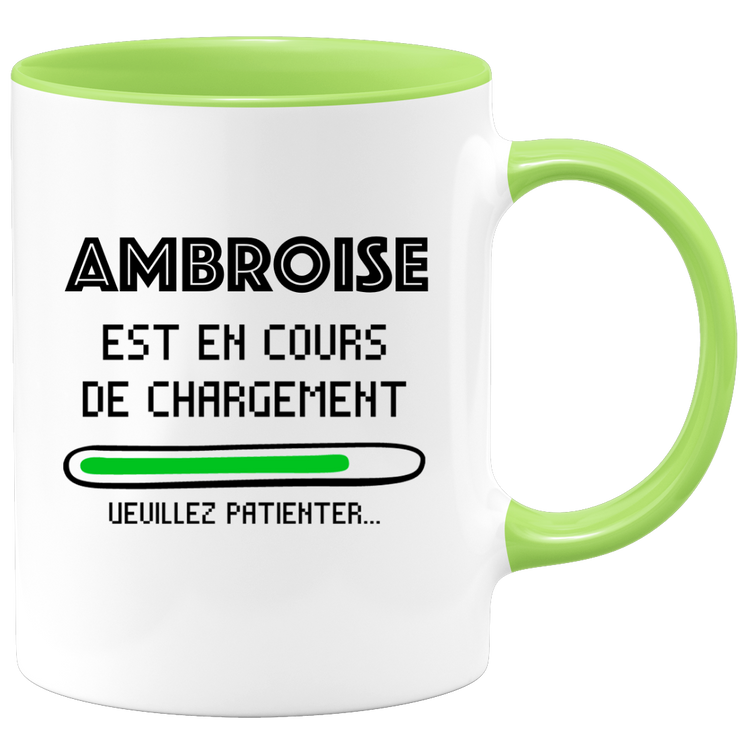 quotedazur - Mug Ambroise Est En Cours De Chargement Veuillez Patienter - Cadeau Ambroise Prénom Homme Personnalisé - Cadeau Annniversaire Noël Adolescent Collègue