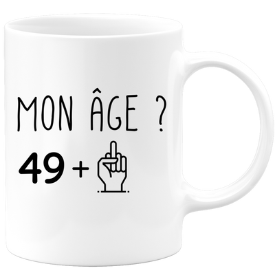 quotedazur - Mug Anniversaire 50 ans Doigt Honneur Rigolo Drôle - Tasse Fun Idée Cadeau Anniversaire 50 ans Homme Femme Humour Original