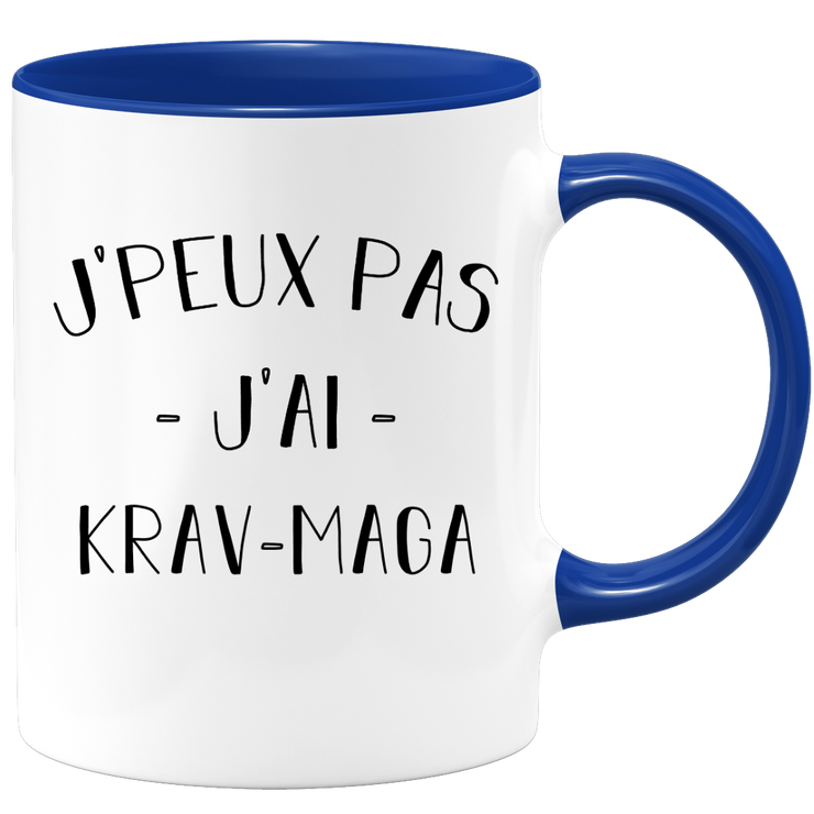 quotedazur - Mug Je Peux Pas J'ai Krav maga - Cadeau Humour Sport - Idée Cadeau Original - Tasse Krav maga - Idéal Pour Anniversaire Ou Noël