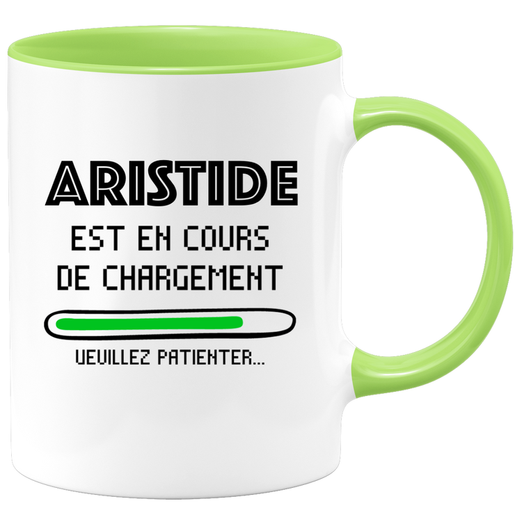 quotedazur - Mug Aristide Est En Cours De Chargement Veuillez Patienter - Cadeau Aristide Prénom Homme Personnalisé - Cadeau Annniversaire Noël Adolescent Collègue