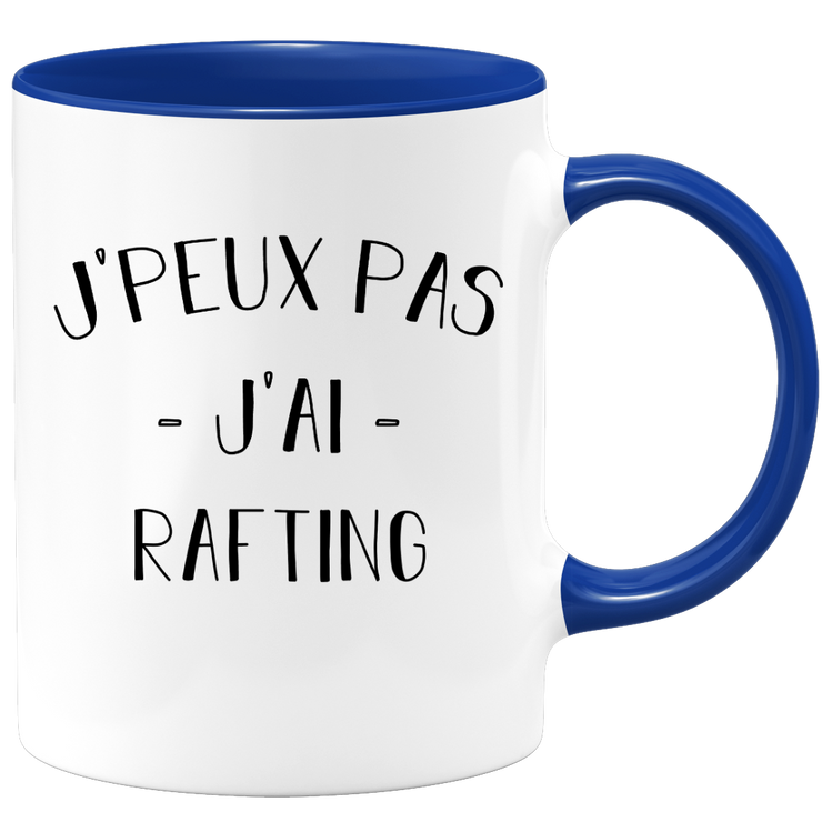 quotedazur - Mug Je Peux Pas J'ai Rafting - Cadeau Humour Sport - Idée Cadeau Original - Tasse Rafting - Idéal Pour Anniversaire Ou Noël