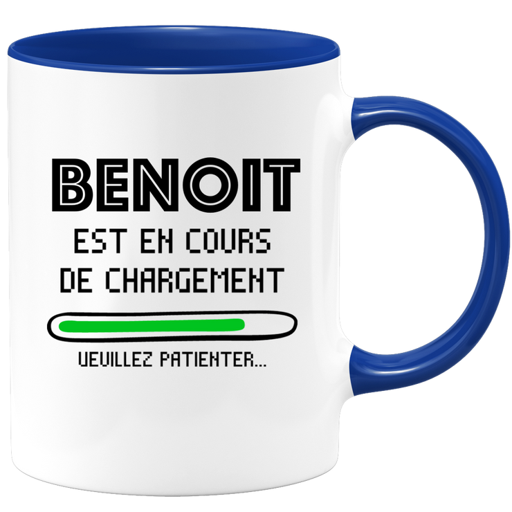 quotedazur - Mug Benoit Est En Cours De Chargement Veuillez Patienter - Cadeau Benoit Prénom Homme Personnalisé - Cadeau Annniversaire Noël Adolescent Collègue