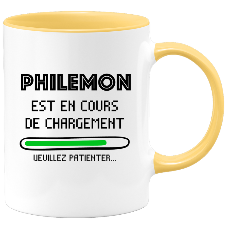 quotedazur - Mug Philemon Est En Cours De Chargement Veuillez Patienter - Cadeau Philemon Prénom Homme Personnalisé - Cadeau Annniversaire Noël Adolescent Collègue