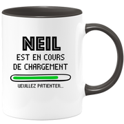 quotedazur - Mug Neil Est En Cours De Chargement Veuillez Patienter - Cadeau Neil Prénom Homme Personnalisé - Cadeau Annniversaire Noël Adolescent Collègue