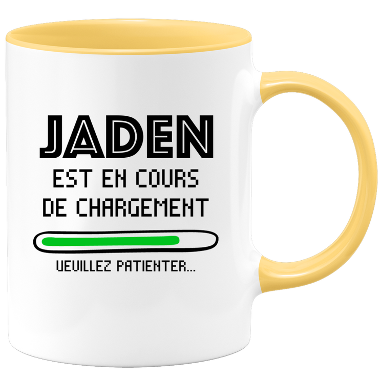 quotedazur - Mug Jaden Est En Cours De Chargement Veuillez Patienter - Cadeau Jaden Prénom Homme Personnalisé - Cadeau Annniversaire Noël Adolescent Collègue