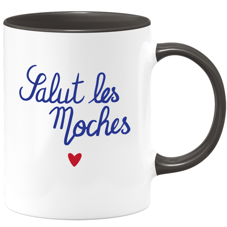 quotedazur - Mug Salut Les Moches - Cadeau Collègue Retraite - Idée Cadeau Original, Femme - Tasse Couple Saint Valentin - Gadget Geek Homme - Idéal Anniversaire Soeur Ou Meilleure Amie