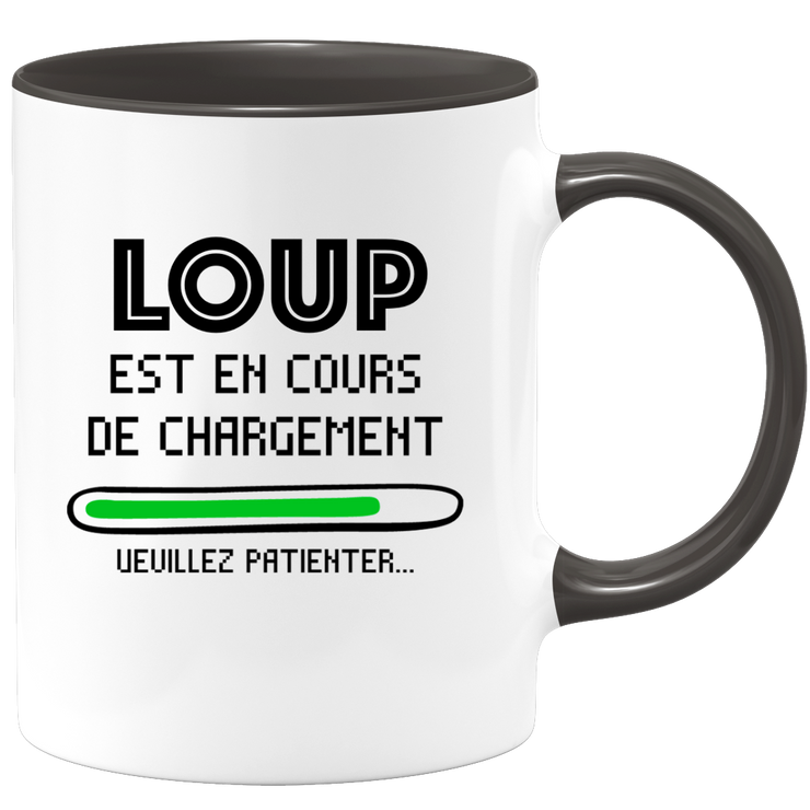 quotedazur - Mug Loup Est En Cours De Chargement Veuillez Patienter - Cadeau Loup Prénom Homme Personnalisé - Cadeau Annniversaire Noël Adolescent Collègue