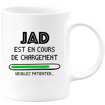 quotedazur - Mug Jad Est En Cours De Chargement Veuillez Patienter - Cadeau Jad Prénom Homme Personnalisé - Cadeau Annniversaire Noël Adolescent Collègue