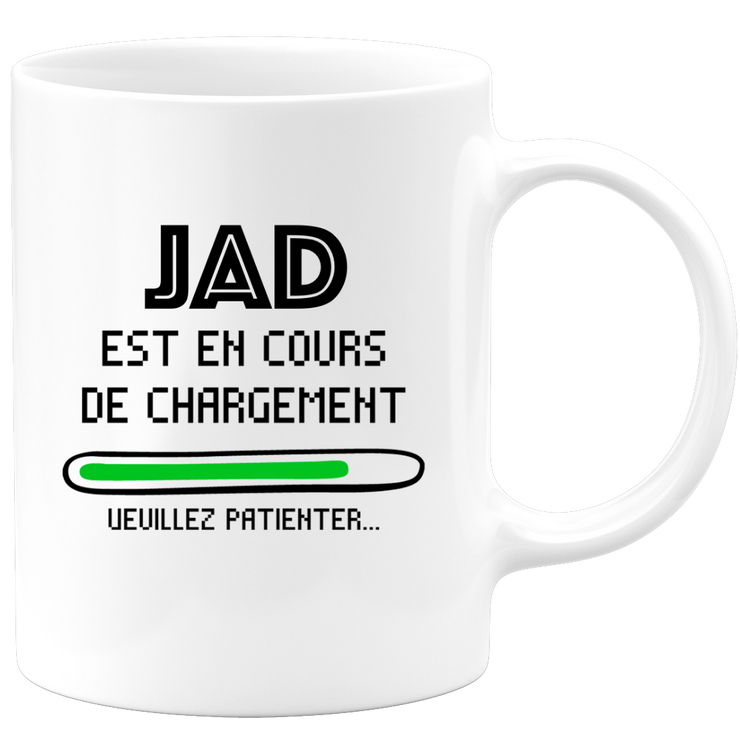 quotedazur - Mug Jad Est En Cours De Chargement Veuillez Patienter - Cadeau Jad Prénom Homme Personnalisé - Cadeau Annniversaire Noël Adolescent Collègue