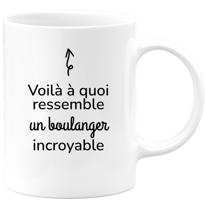 quotedazur - Mug Voilà à Quoi Ressemble Un Boulanger Incroyable - Cadeau Boulanger - Idée Cadeau Anniversaire - Idée Pour Une Attention Originale Boulanger