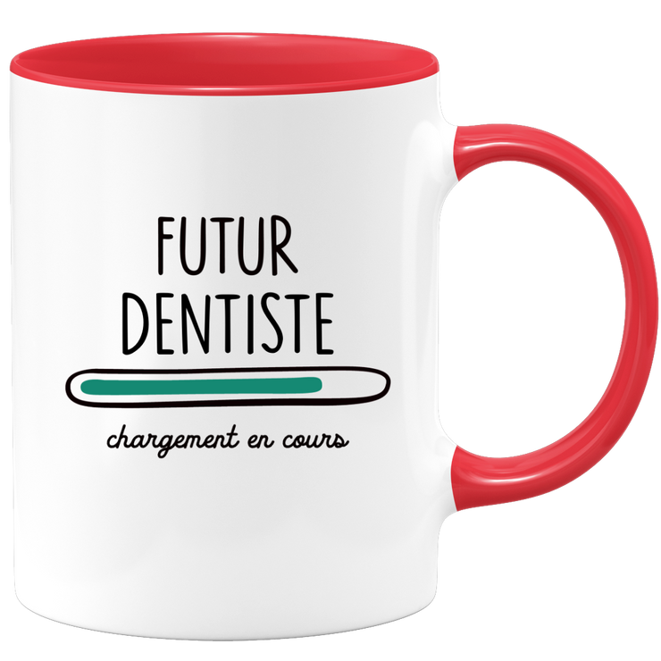 quotedazur - Mug Futur Dentiste Chargement En Cours - Cadeau Humour Métier Travail  - Idée Cadeau Dentiste Pot De Départ Chef Mutation - Tasse Cadeau Noël Bureau