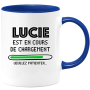 quotedazur - Mug Lucie Est En Cours De Chargement Veuillez Patienter - Cadeau Lucie Prénom Femme Personnalisé - Cadeau Annniversaire Noël Adolescent Collègue