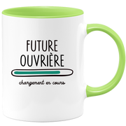 quotedazur - Mug Future Ouvriere Chargement En Cours - Cadeau Humour Promotion Travail - Idée Cadeau Départ Collègue - Tasse Chef Ouvriere - Idéal Pour Noël Au Bureau