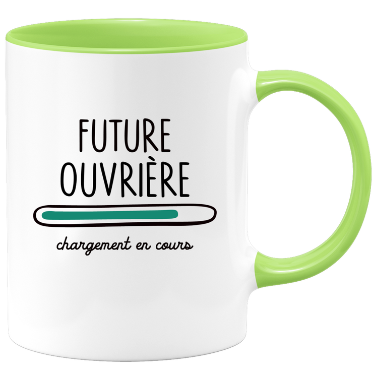 quotedazur - Mug Future Ouvriere Chargement En Cours - Cadeau Humour Promotion Travail - Idée Cadeau Départ Collègue - Tasse Chef Ouvriere - Idéal Pour Noël Au Bureau