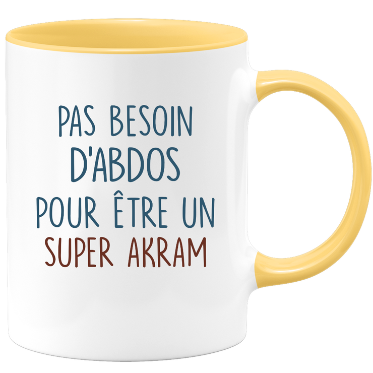 Mug pas besoin d'abdominaux pour être un super Akram