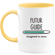 quotedazur - Mug Futur Guide Chargement En Cours - Cadeau Humour Métier Travail  - Idée Cadeau Guide Pot De Départ Chef Mutation - Tasse Cadeau Noël Bureau