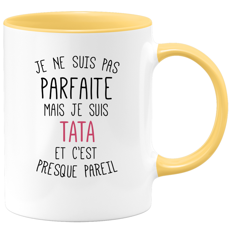 Mug for TATA - I'm not perfect but I'm TATA - ideal birthday humor gift