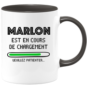 quotedazur - Mug Marlon Est En Cours De Chargement Veuillez Patienter - Cadeau Marlon Prénom Homme Personnalisé - Cadeau Annniversaire Noël Adolescent Collègue