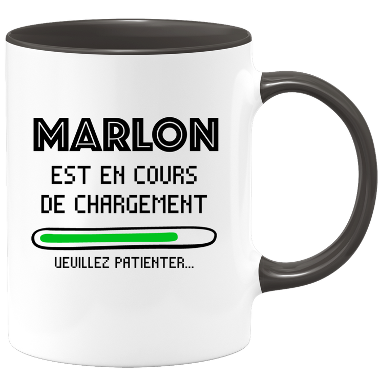 quotedazur - Mug Marlon Est En Cours De Chargement Veuillez Patienter - Cadeau Marlon Prénom Homme Personnalisé - Cadeau Annniversaire Noël Adolescent Collègue