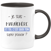 quotedazur - Mug Je Suis Maraichere Et Toi C'est Quoi Ton Super Pouvoir - Cadeau Humour Travail - Idée Cadeau Départ Collègue - Tasse Chef Maraichere - Idéal Pour Noël Au Bureau