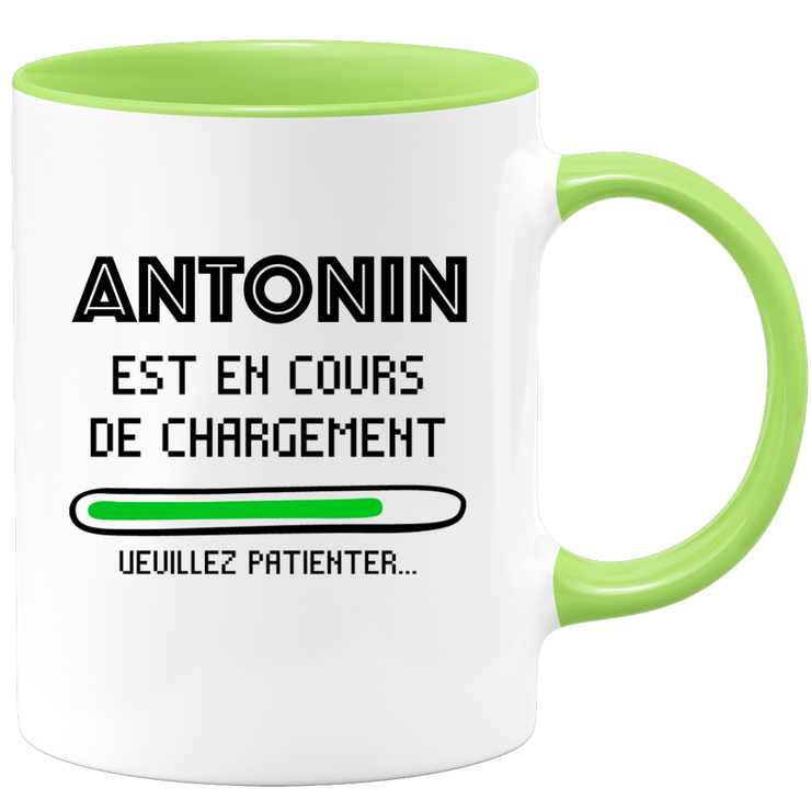 quotedazur - Mug Antonin Est En Cours De Chargement Veuillez Patienter - Cadeau Antonin Prénom Homme Personnalisé - Cadeau Annniversaire Noël Adolescent Collègue