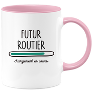 quotedazur - Mug Futur Routier Chargement En Cours - Cadeau Humour Métier Travail  - Idée Cadeau Routier Pot De Départ Chef Mutation - Tasse Cadeau Noël Bureau