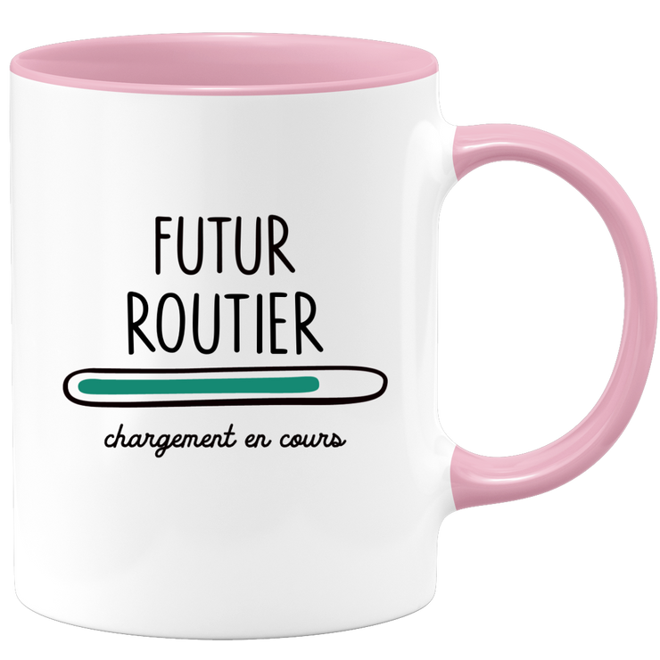 quotedazur - Mug Futur Routier Chargement En Cours - Cadeau Humour Métier Travail  - Idée Cadeau Routier Pot De Départ Chef Mutation - Tasse Cadeau Noël Bureau