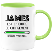 Mug James Is Loading Please Wait - Personalized Mens First Name James Gift