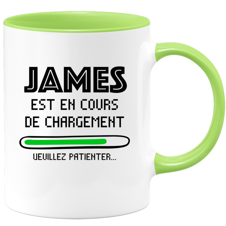 Mug James Is Loading Please Wait - Personalized Mens First Name James Gift