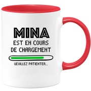 quotedazur - Mug Mina Est En Cours De Chargement Veuillez Patienter - Cadeau Mina Prénom Femme Personnalisé - Cadeau Annniversaire Noël Adolescent Collègue