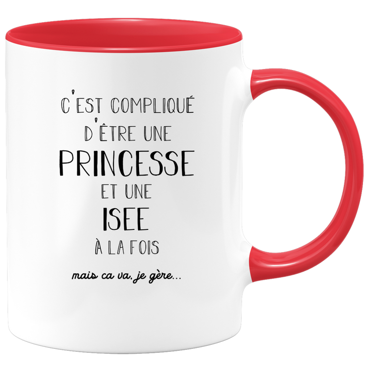 Isee gift mug - complicated to be a princess and an isee - Personalized first name gift Birthday woman Christmas departure colleague